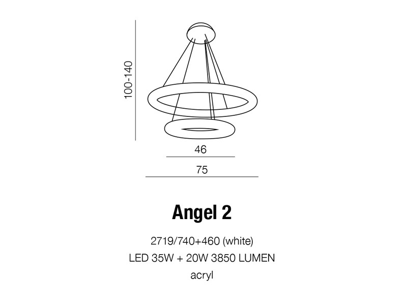 Подвесной светильник Azzardo AZ1319 Angel 2 купити