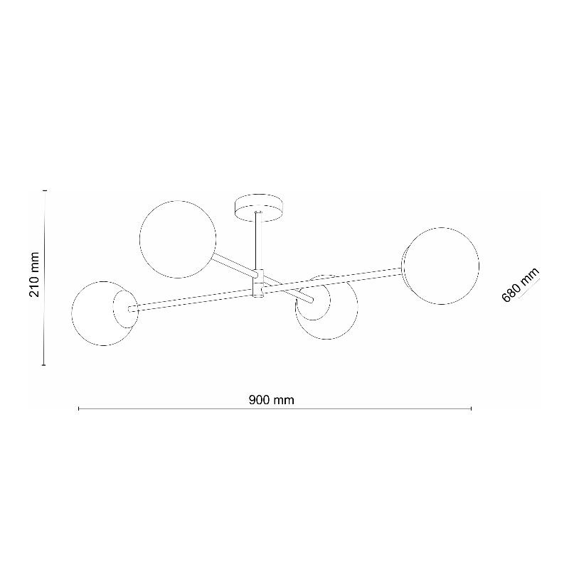 Люстра TK Lighting 4735 SARIUS BLACK купити