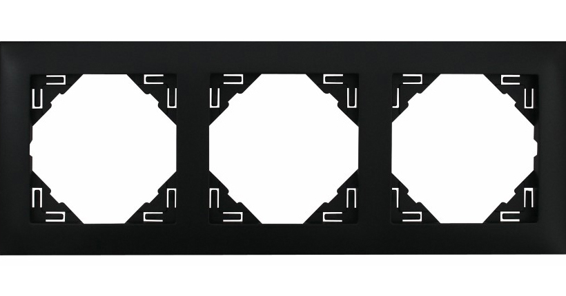 Рамка потрійна універсальна LOGUS чорний (90930 TPM) купити