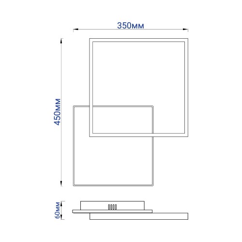 Світлодіодний світильник Feron AL6200 QUADRO S 50W білий (40238) купити
