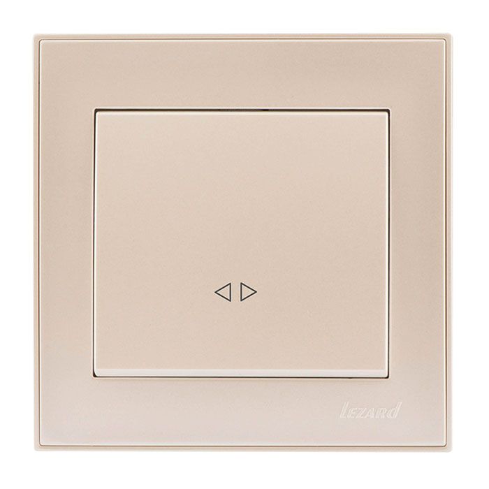 Выключатель промежуточный, жемчужно-белый перламутр Lezard RAIN купити