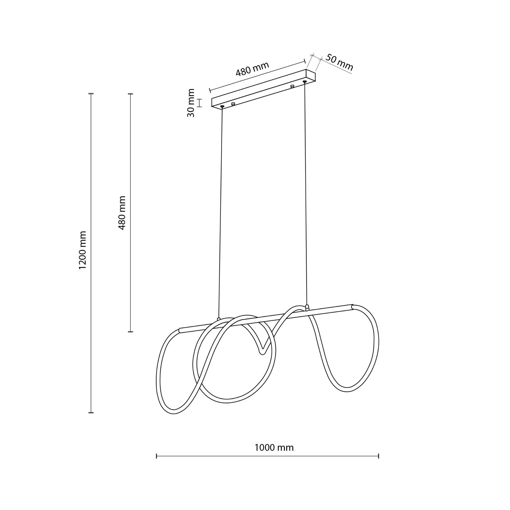 Підвісний світильник TK Lighting 18007 FLEXI LED BLACK 45 Вт купити