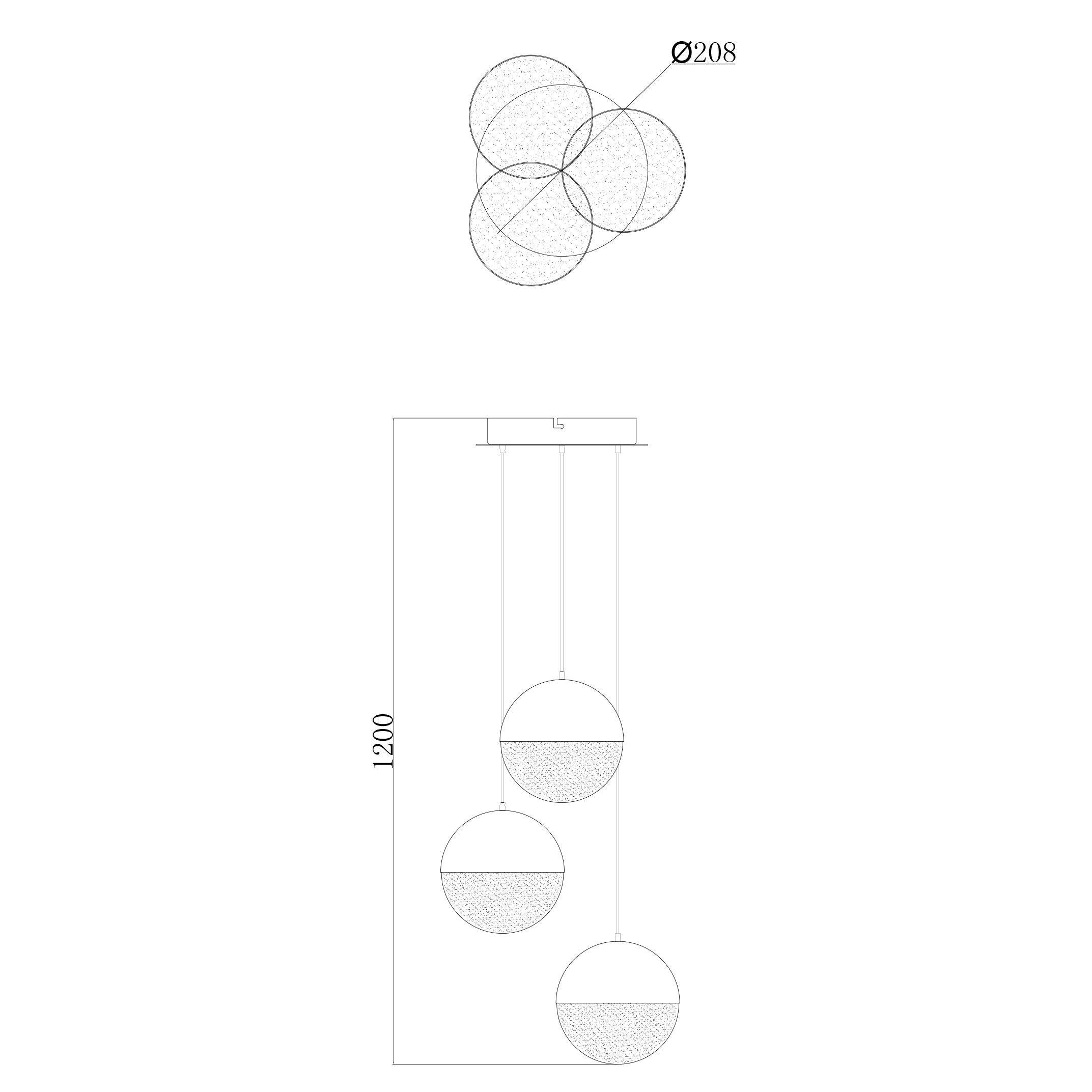 Подвесной светильник Zuma Line PL180414-3 CHELAN купити