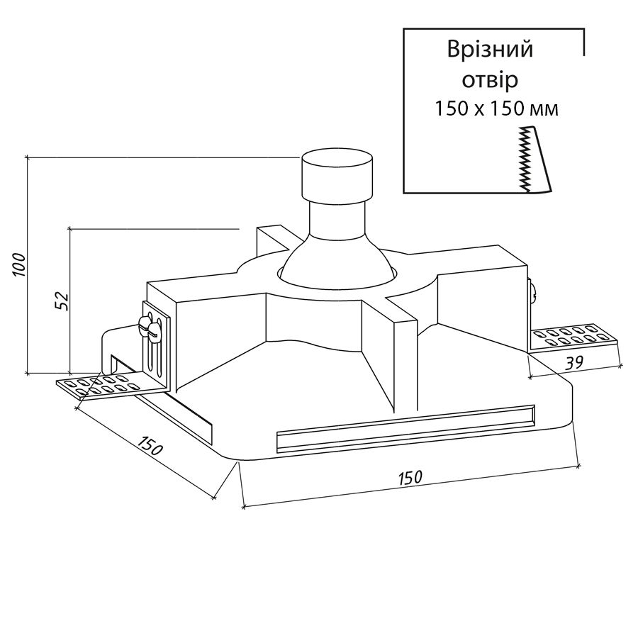 Врізний точковий гіпсовий світильник Imperium Light 150112.01.01 Ronda купити