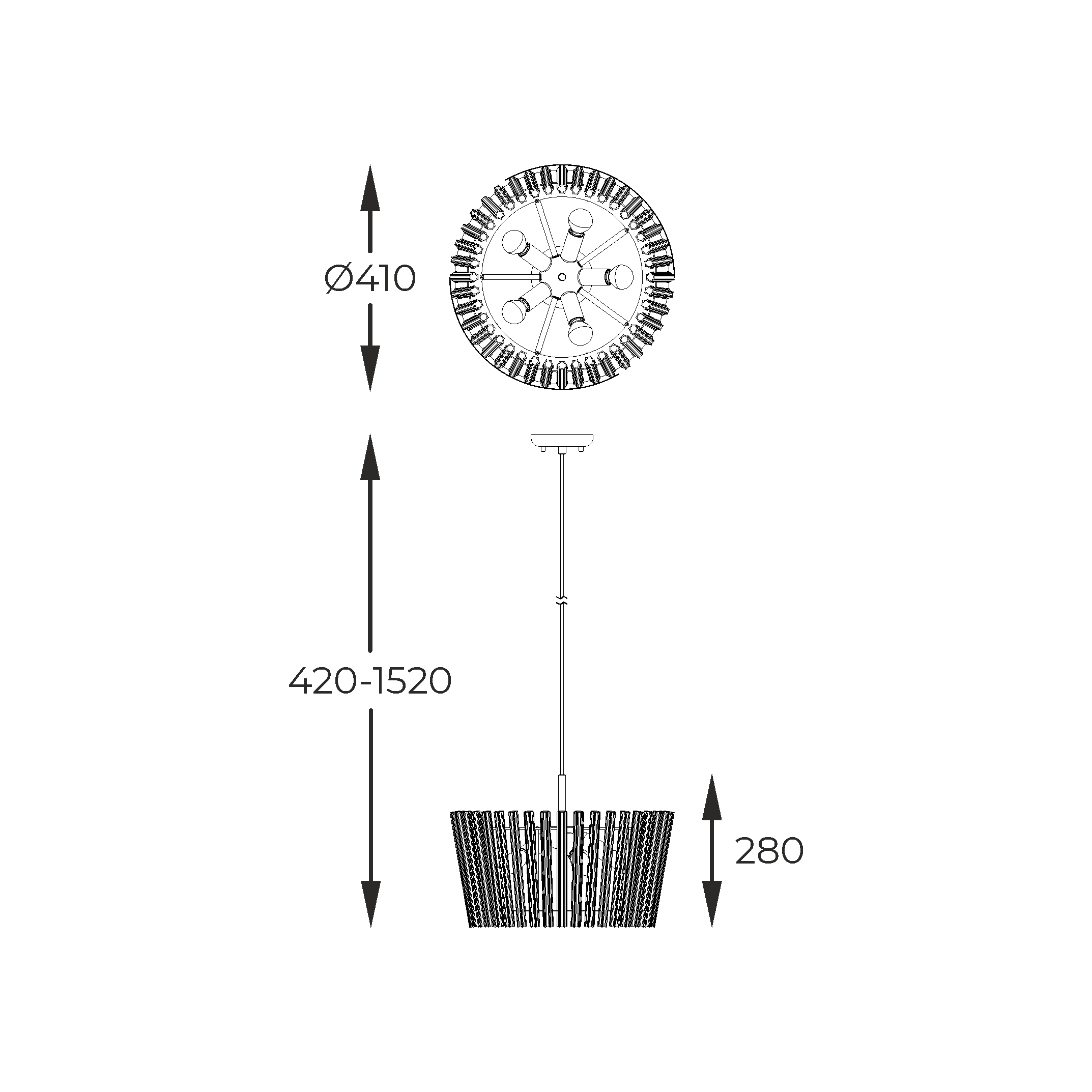 Підвісний світильник Zuma Line P0547-05H-F9AC BACH купити