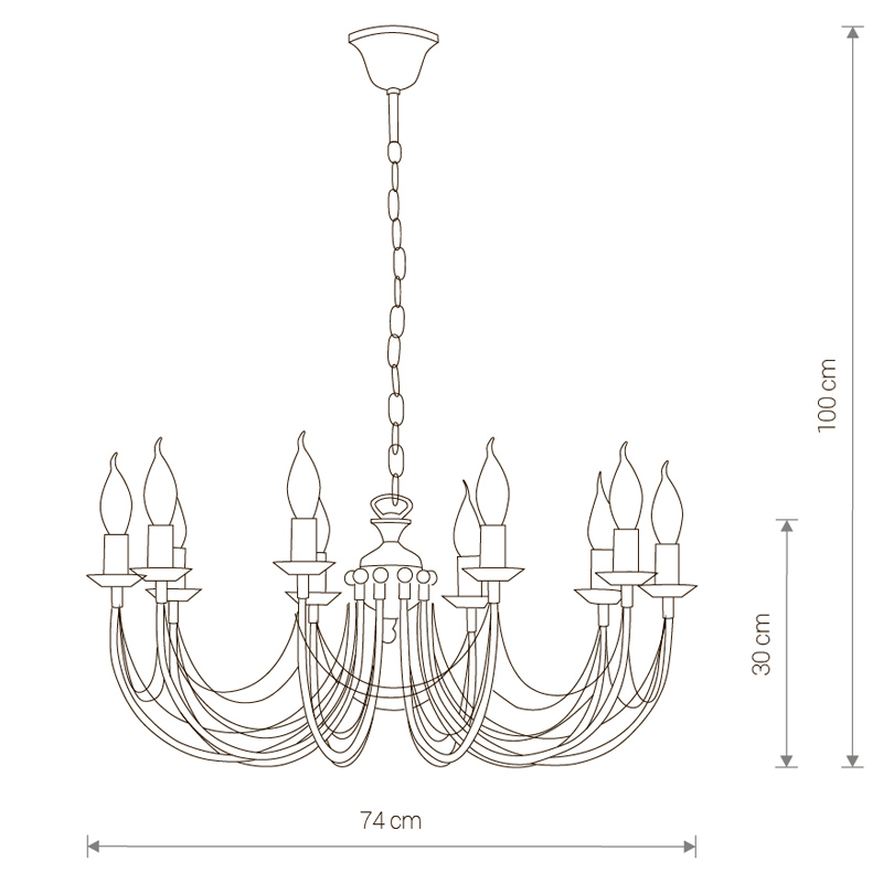 Люстра Nowodvorski 206 Ares купити