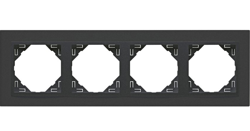 Рамка 4-місна універсальна LOGUS графіт металік графіт (90940 TSS) купити