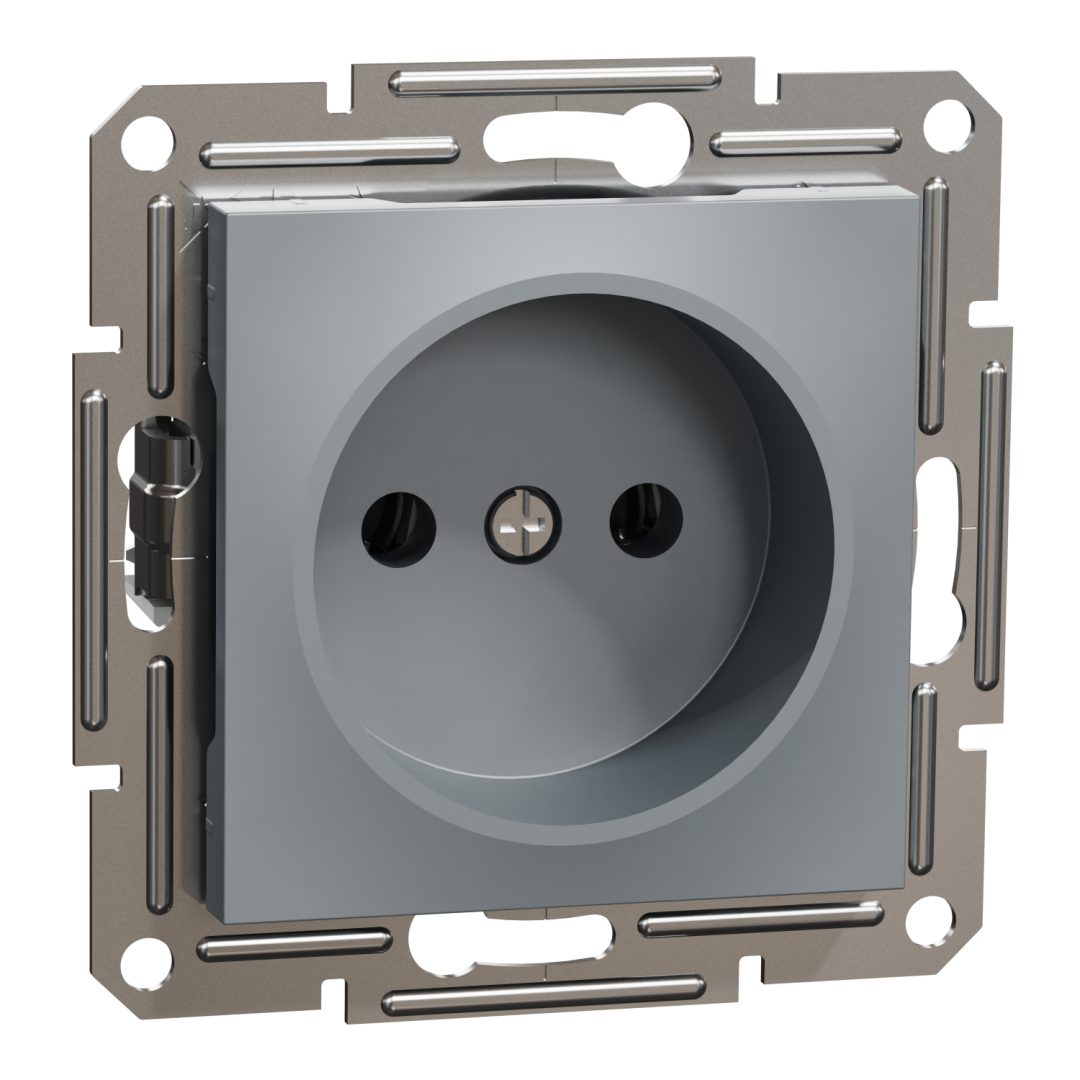 Розетка без заземляючого контакту, сталь (EPH3000162) купити