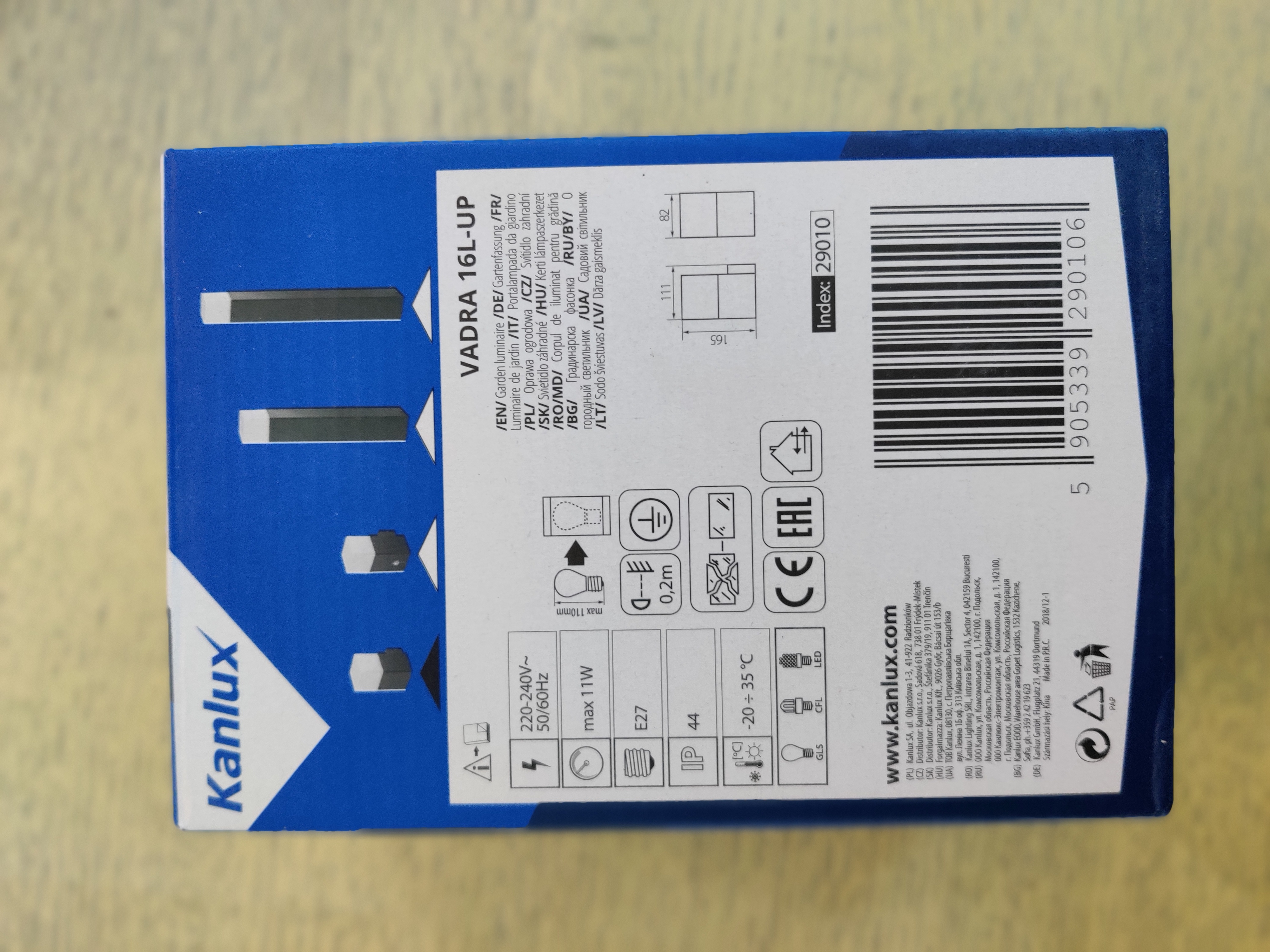 Вуличний світильник KANLUX 29010 VADRA (26648) купити