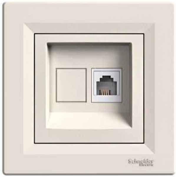 Розетка телефонна, rj11, 4 контакта, кремовий (EPH4100123) купити