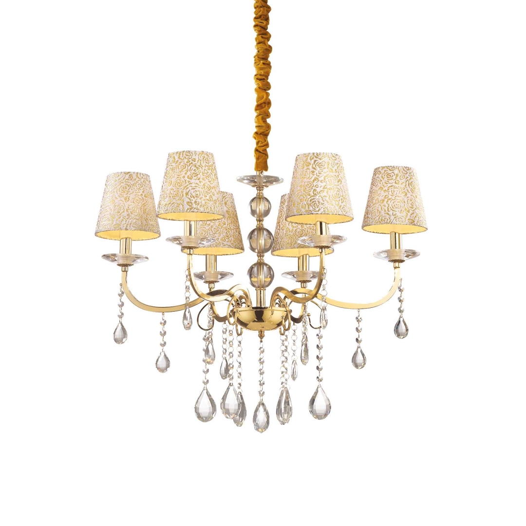Люстра Ideal Lux PANTHEON SP6 ORO купити