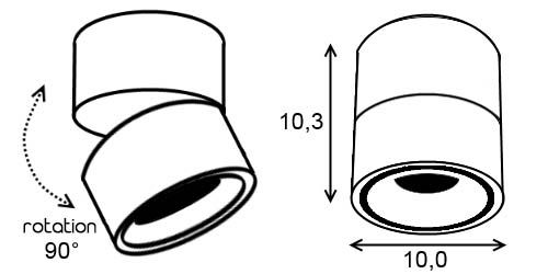 Точковий світильник ImperiumLight Universal 04110.01.01 купити