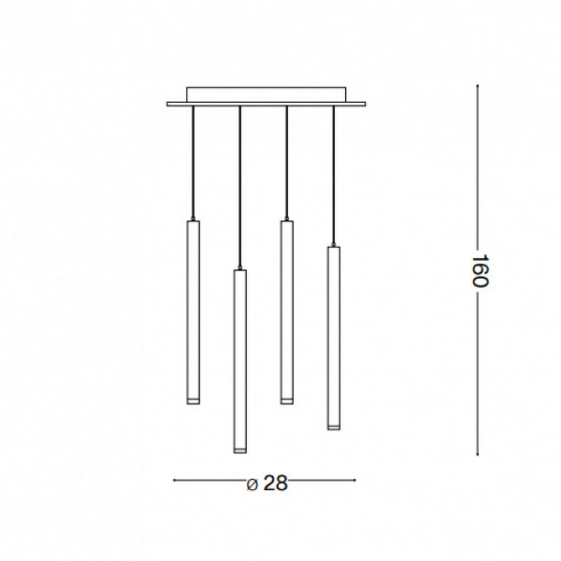 Подвесной светильник Ideal Lux FROZEN SP4 BIANCO (233444) купити