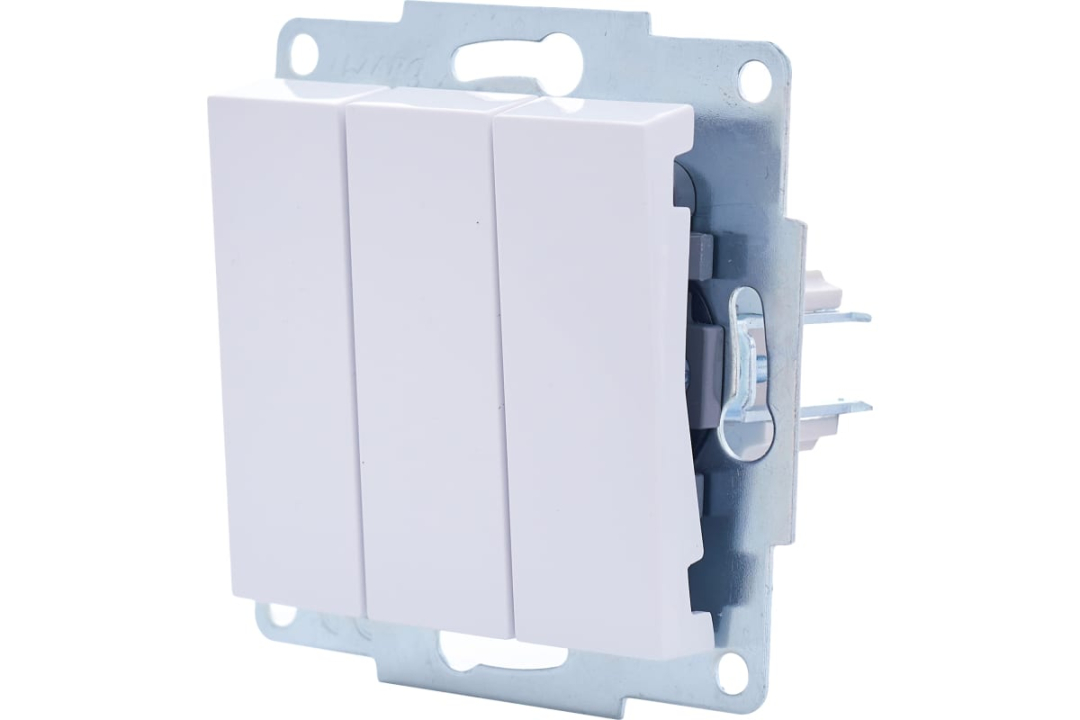 Вимикач потрійний Lezard VESNA Білий (742-0288-109) купити