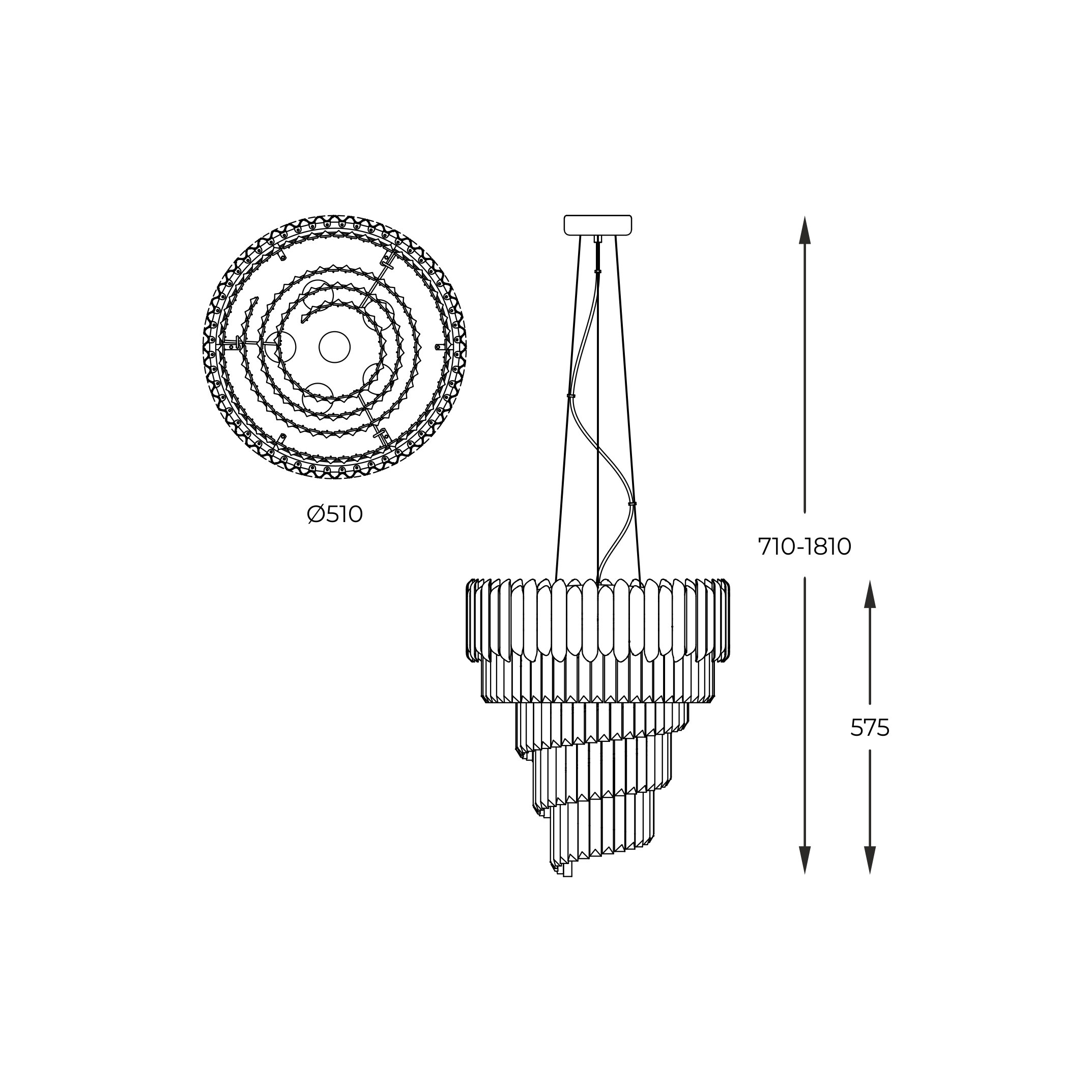 Підвісний світильник Zuma Line P0535-06C-F4AC GLADIUS (50897) купити