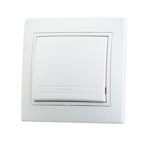 Выключатель одноклавишный  Lezard Mira, белый  (701-0202-100) купити