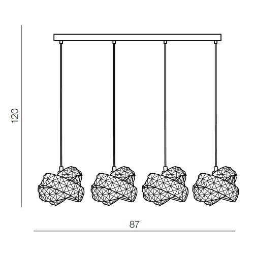 Подвесной светильник Azzardo AZ2105 Bari 4 купити