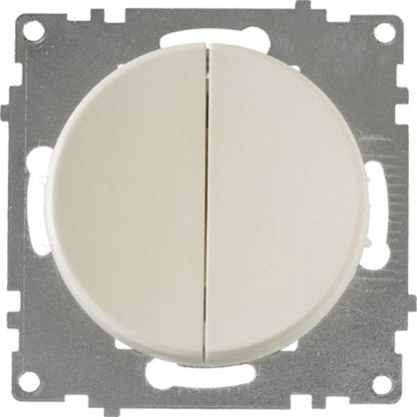 Вимикач подвійний OneKeyElectro, колір бежевий (OKE200202) купити