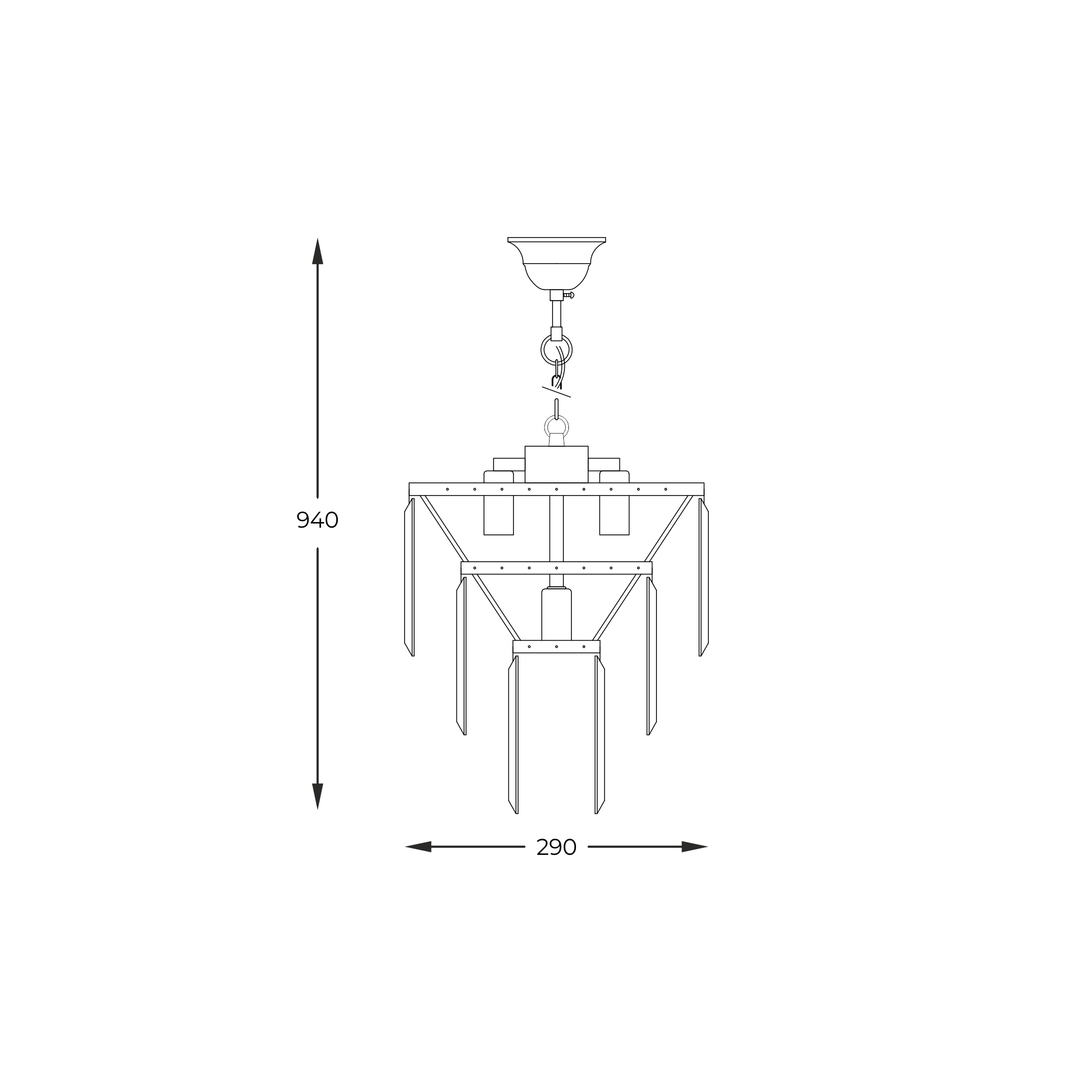 Підвісний світильник Zuma Line 17106/3+1-CHR AMEDEO купити