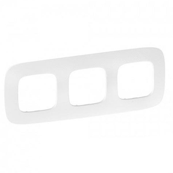 Рамка 3 поста, тиснение белое, Valena ALLURE (754373) купити