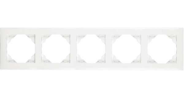 Рамка 5-місна універсальна LOGUS металік крижаний (90950 TGE) купити