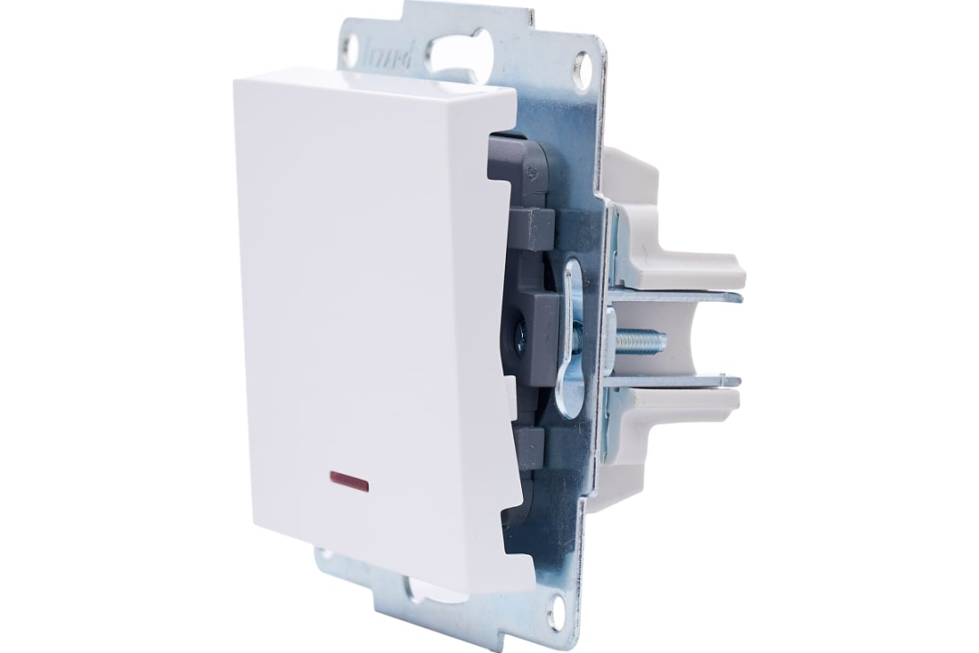 Вимикач з підсвіткою Lezard VESNA Білий (742-0288-111) купити