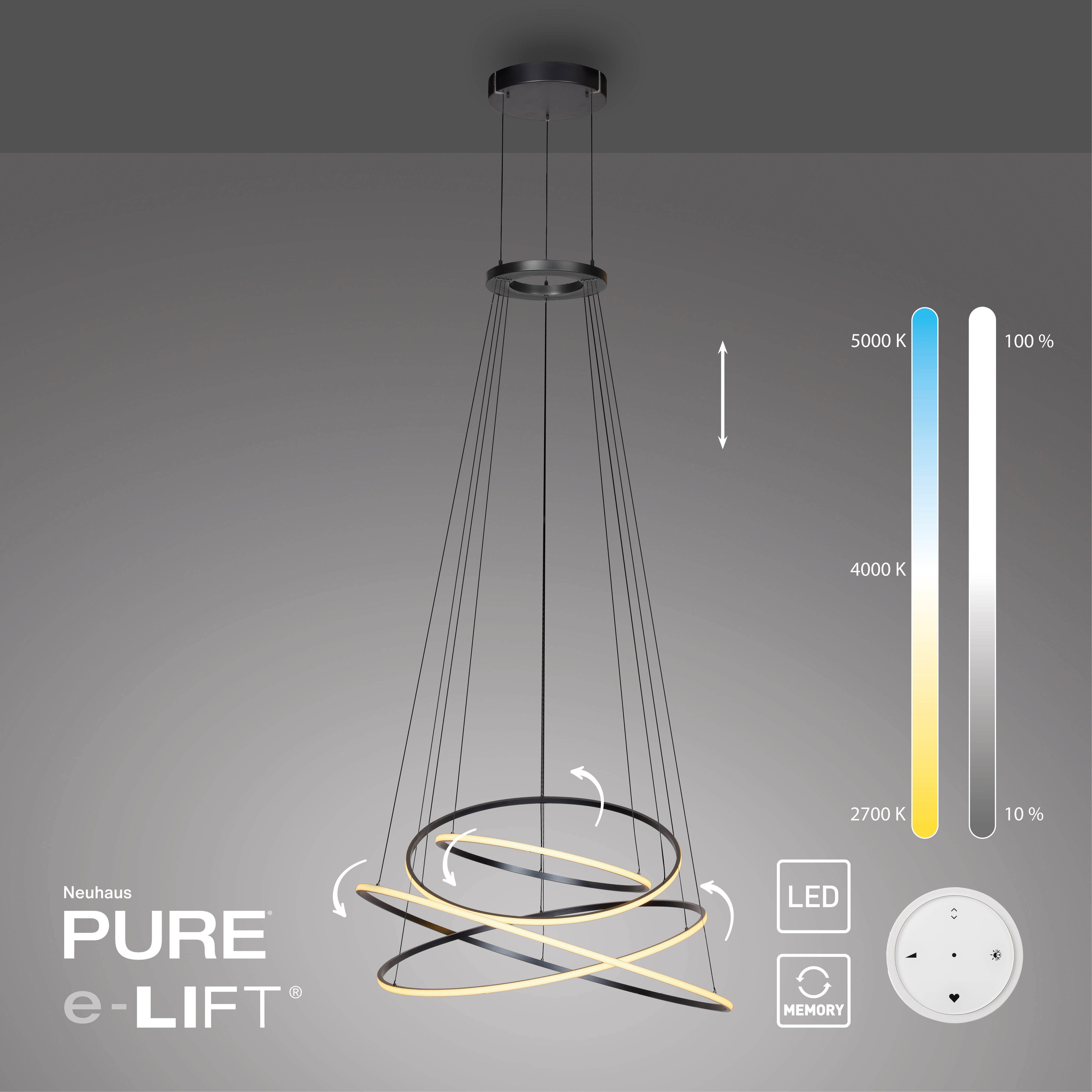 Підвісний світильник Zuma Line 2566-15 PURE E-FLYING RINGS купити