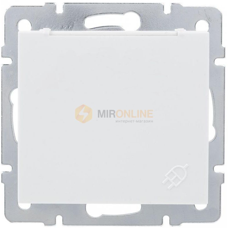 Розетка с/з с крышкой, белый Lezard RAIN (703-0288-123B) купити