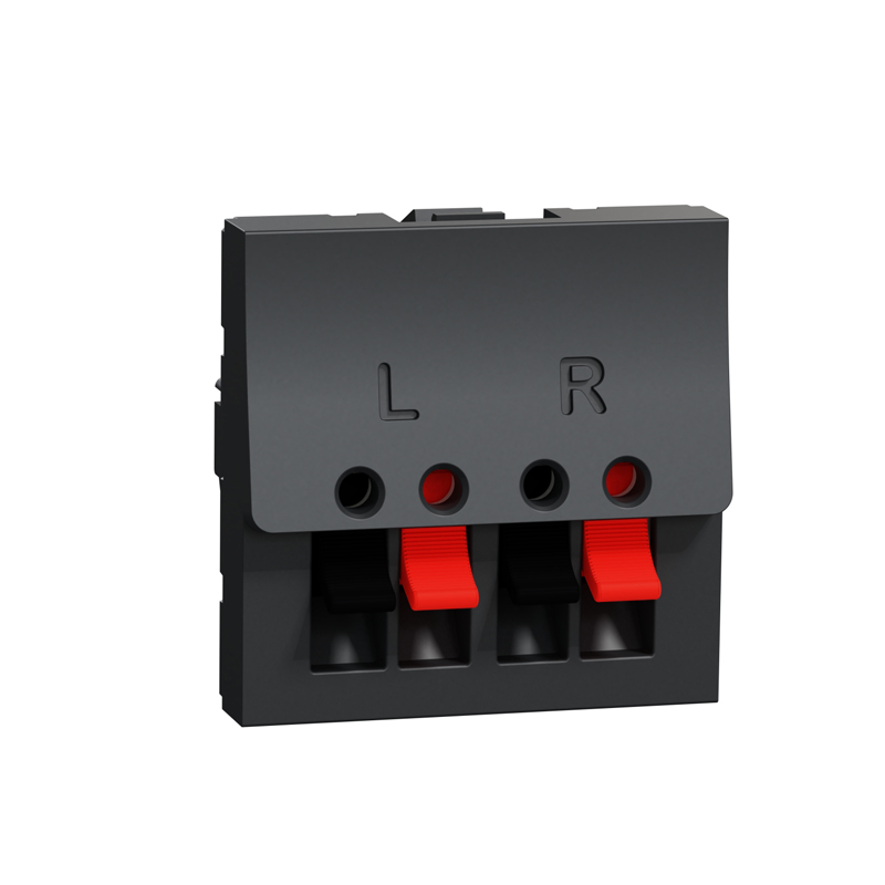 АУДИО-розетка 2-мод., Unica New NU348654 антрацит купити