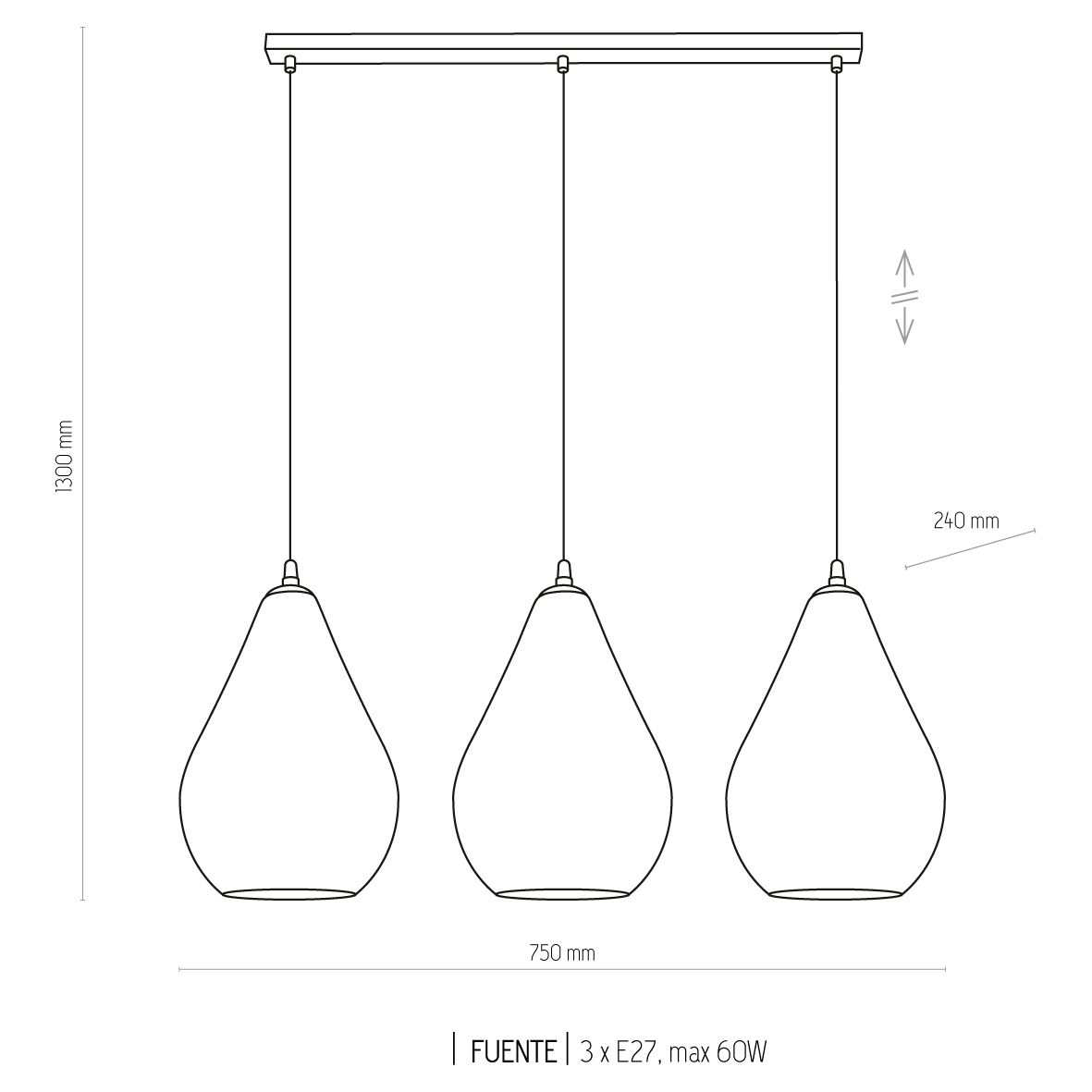 Подвесной светильник TK LIGHTING 4321 FUENTE купити