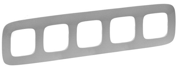 Рамка 5 постов, алюминий, Valena ALLURE (754395) купити