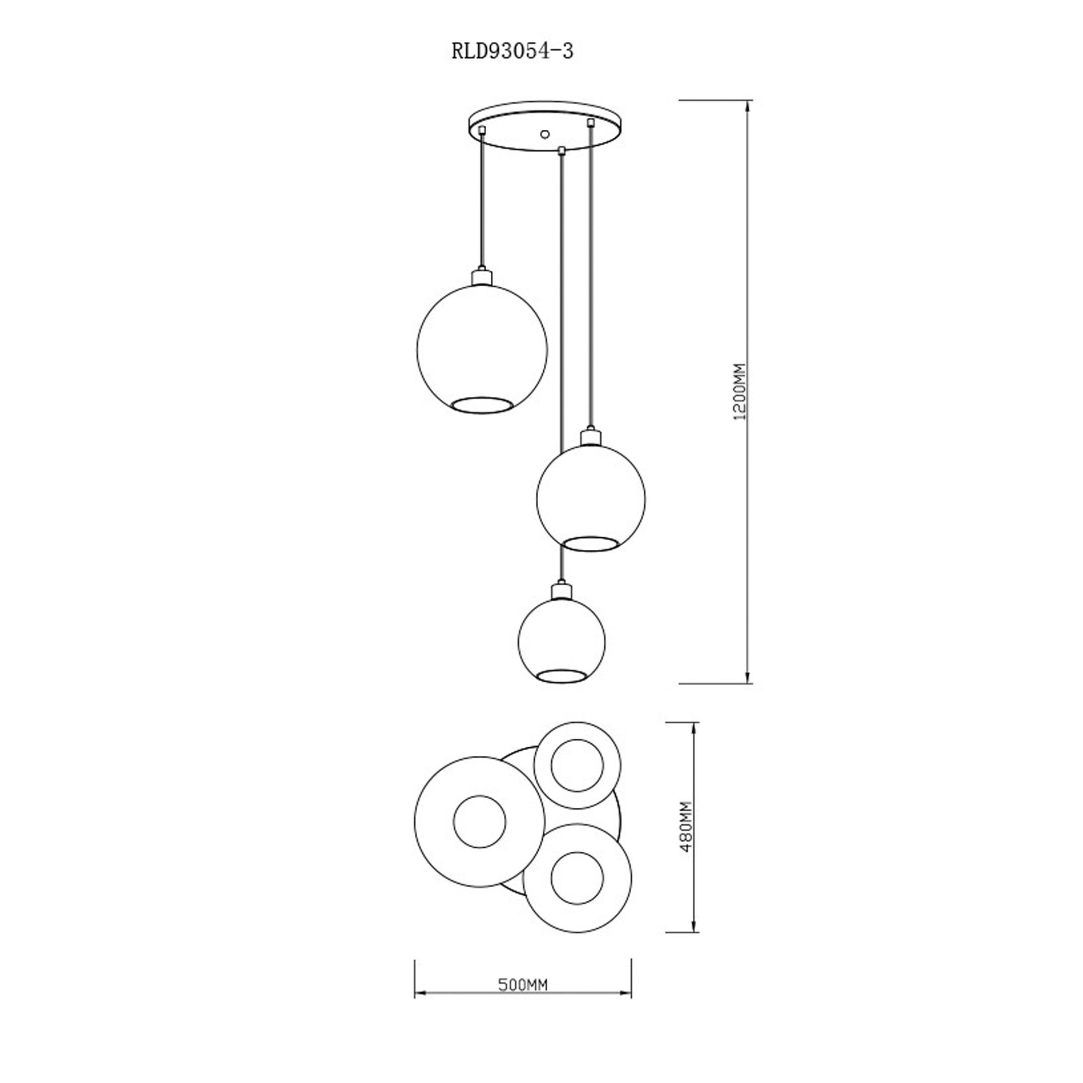 Подвесной светильник Zuma Line RLD93054-3 GLOSS купити