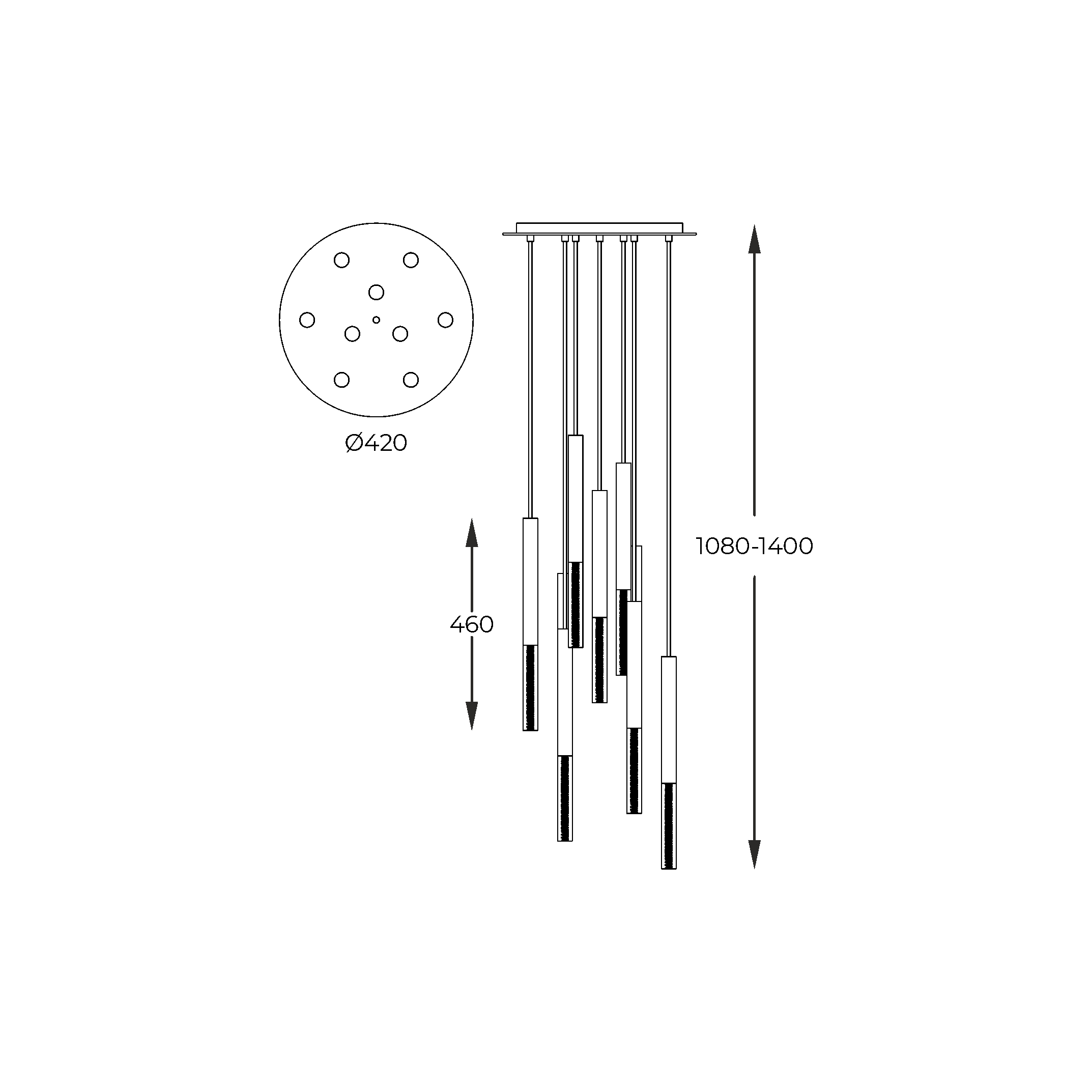Подвесной светильник ZUMA LINE ONE P0461-09L-B5F7 купити