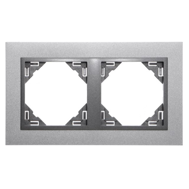 Рамка подвійна універсальна LOGUS алюміній металік графіт (90920 TAS) купити
