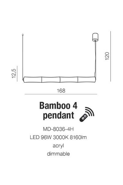 Подвесной светильник Azzardo AZ1902 Bamboo 4 купити