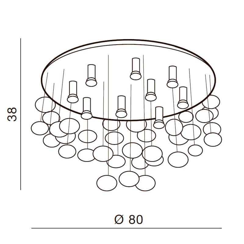 Люстра Azzardo AZ2542 Luvia 80 купити