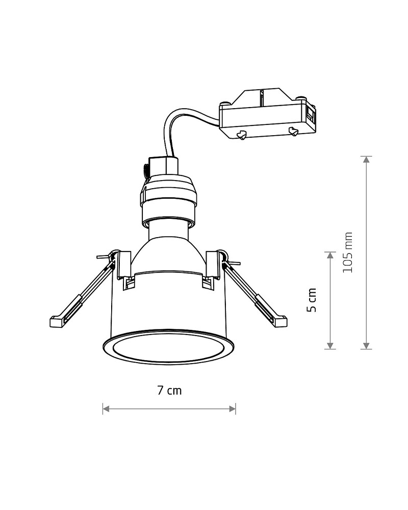 Точковий світильник Nowodvorski 10789 Cup GU10 1x10W IP20 BL купити