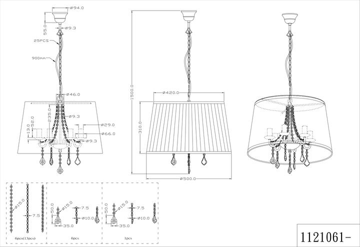 Люстра TRIO 1121061-06 LEYLA купити