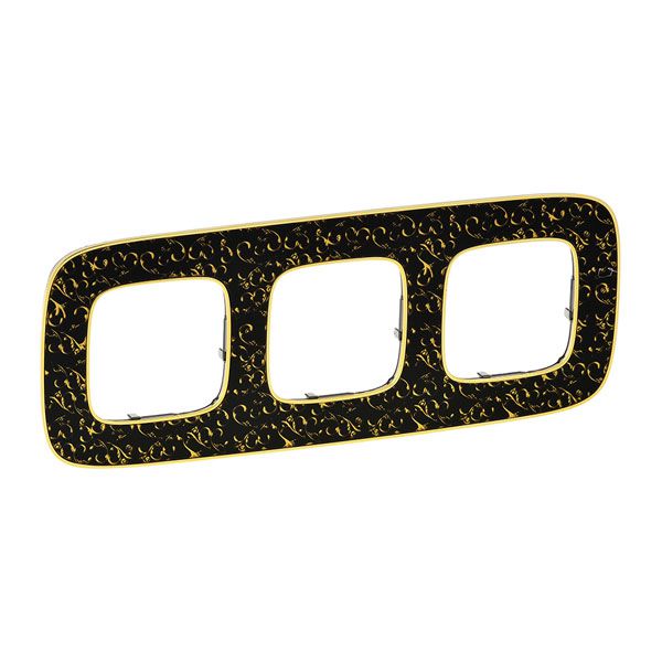 Рамка 3 поста, барокко нуар, Valena ALLURE (754433) купити