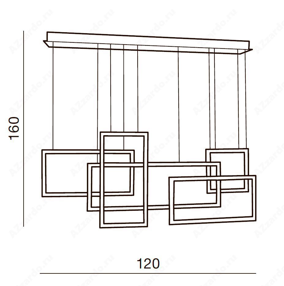 Підвісний світильник Azzardo AZ2850 Quadratus (24010) купити