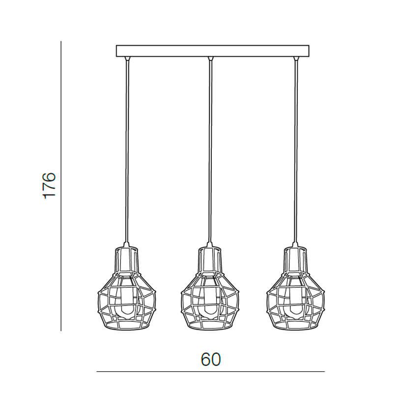 Подвесной светильник Azzardo AZ21414 Carron 3 купити