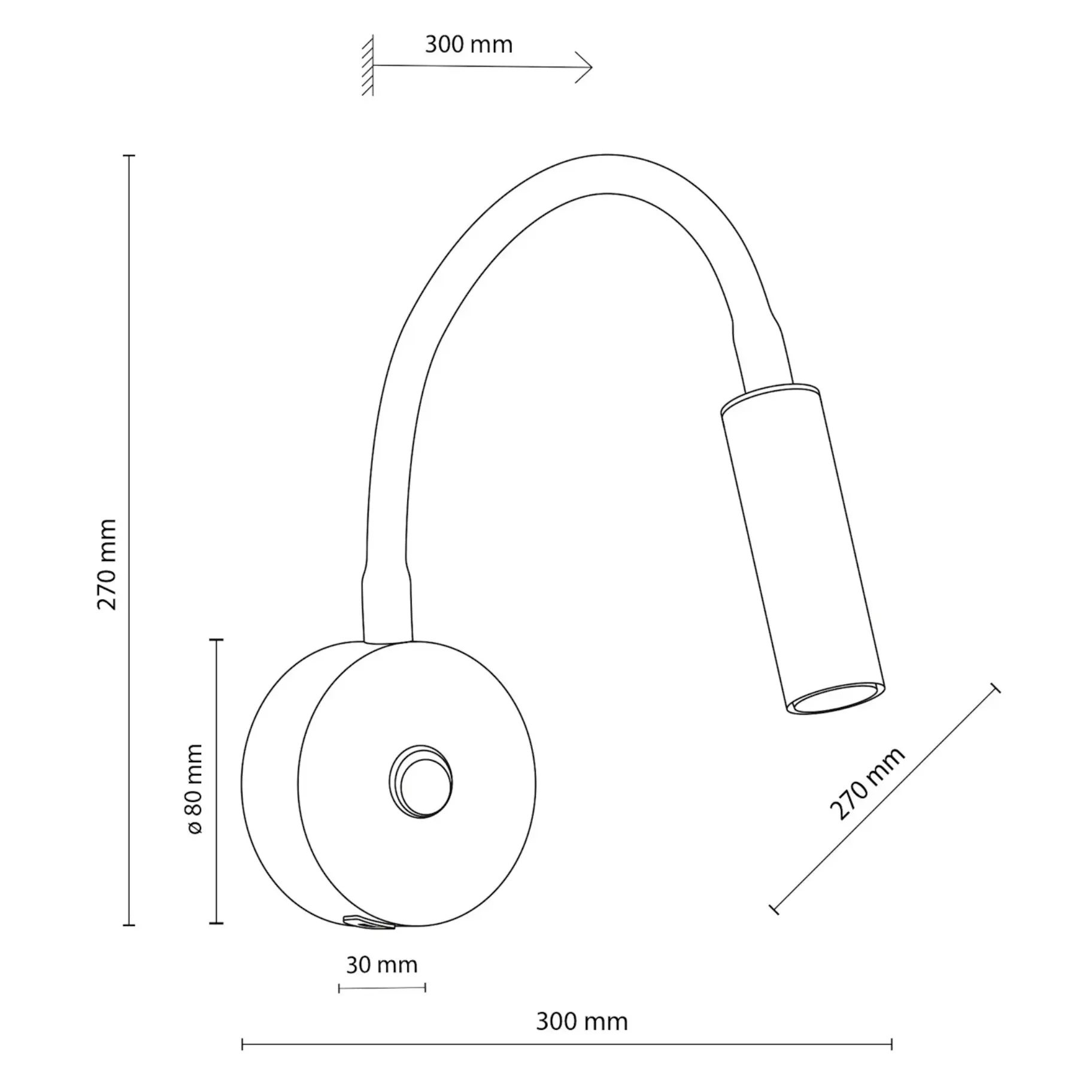 Настінний світильник TK Lighting 10200 LAGOS USB BLACK (30550) купити