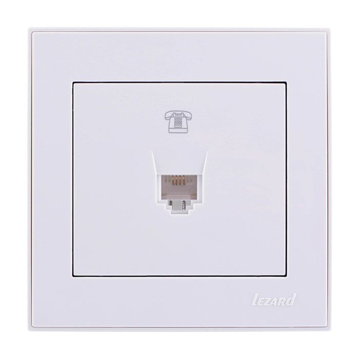 Розетка телефонная, белый Lezard RAIN купити