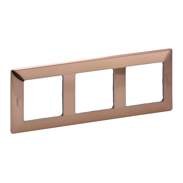 Рамка 3 поста, медь, Valena LIFE (754163) купити