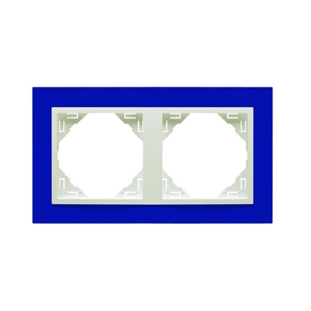 Рамка подвійна універсальна LOGUS синій металік крижаний (90920 TZG) купити